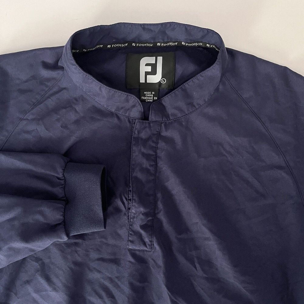 Footjoy Pullover Windbreaker Jacket Navy Blue Mens L‎